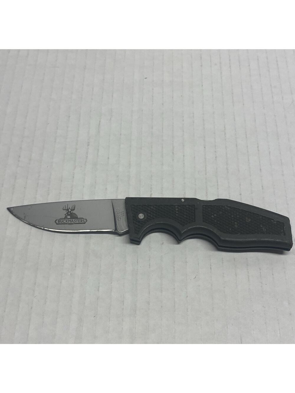 GERBER 500 MAGNUM JR LOCKBACK KNIFE GREEN HANDLE BUCKMASTERS